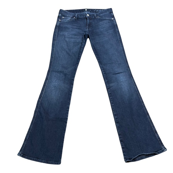 7 for all Mankind ‘A’ Pocket Dark Wash Flare Jeans - Picture 1 of 8